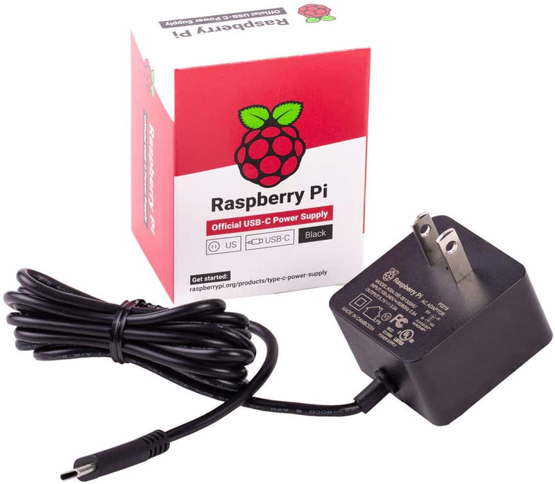 Raspberry Pi 4 Model B Official PSU, USB-C, 5.1V, 3A, (KSA-15E