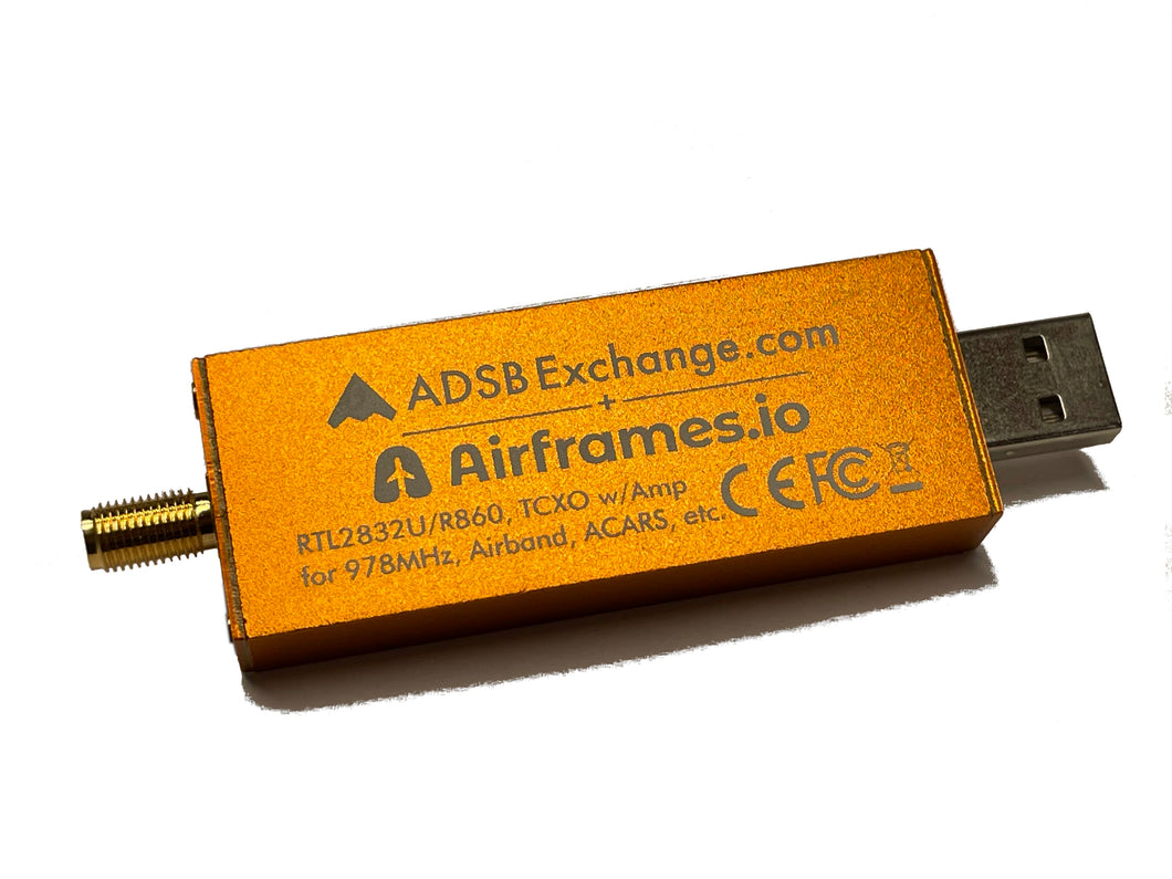 ADSBexchange.com Orange R860 RTL2832U, 0.5 PPM TCXO SDR w/Amp